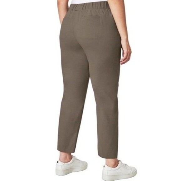 NWT Modern Ambition Women's High Rise Travel Pants Brown (Iron) Size Small - Picture 2 of 4